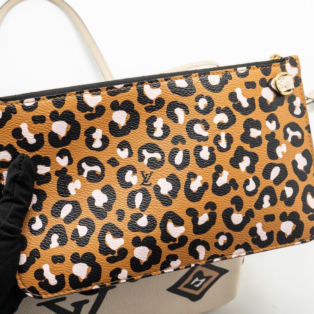 AAA Replica Louis Vuitton LV NEVERFULL MM WILD AT HEART EMPREINTE CREAM GHW