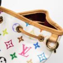 AAA Replica Louis Vuitton LV VINTAGE PETIT NOE SHOULDER BAG MULTICOLOUR MONOGRAM CANVAS WHITE GHW