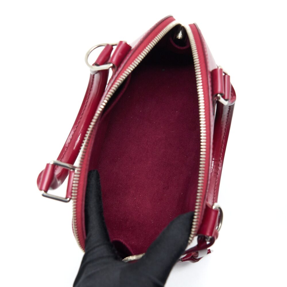 AAA Replica Louis Vuitton LV ALMA BB EPI DARK RED SHW