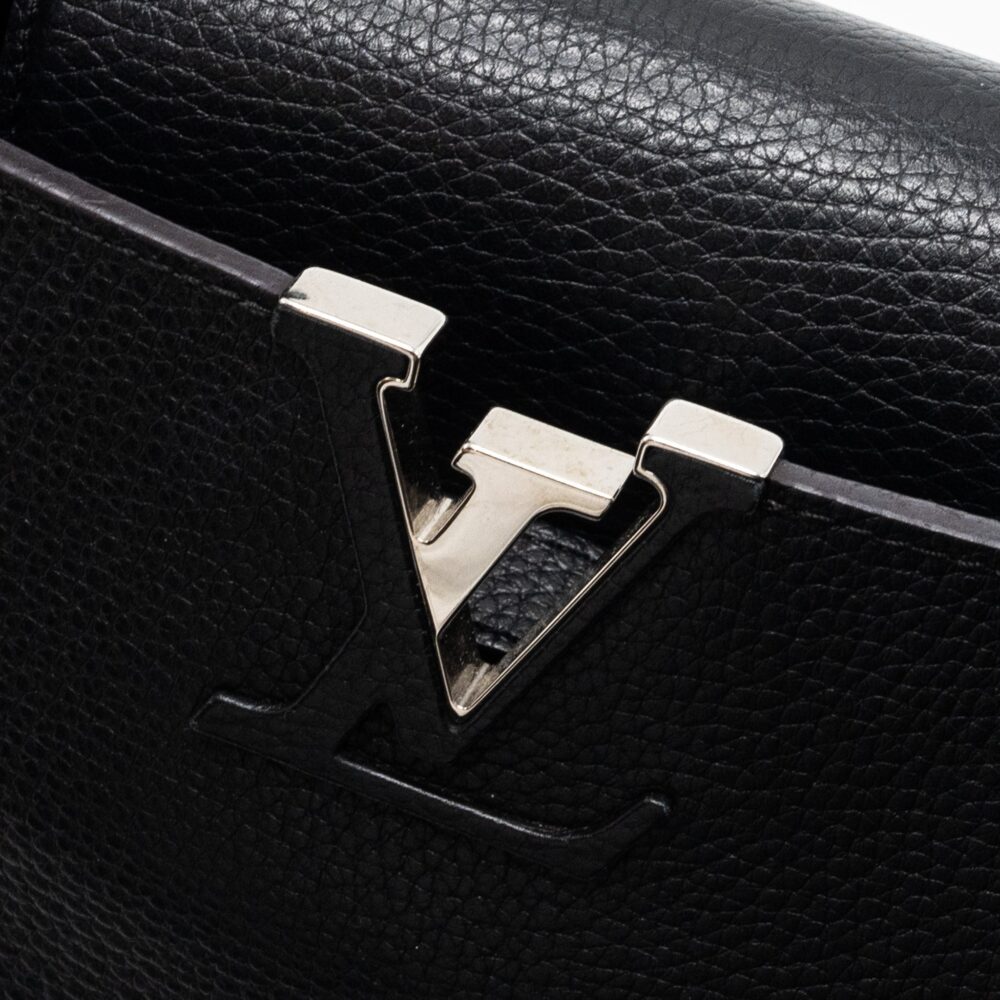 AAA Replica Louis Vuitton LV CAPUCINES PM CALFSKIN BLACK SHW