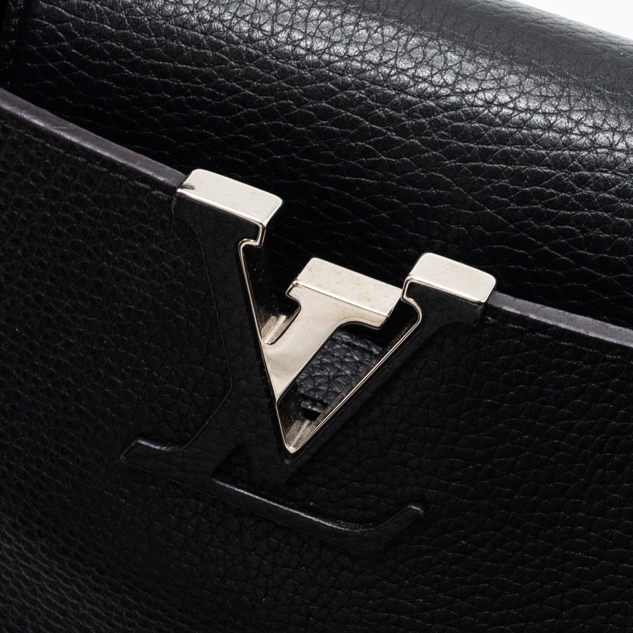 AAA Replica Louis Vuitton LV CAPUCINES PM CALFSKIN BLACK SHW