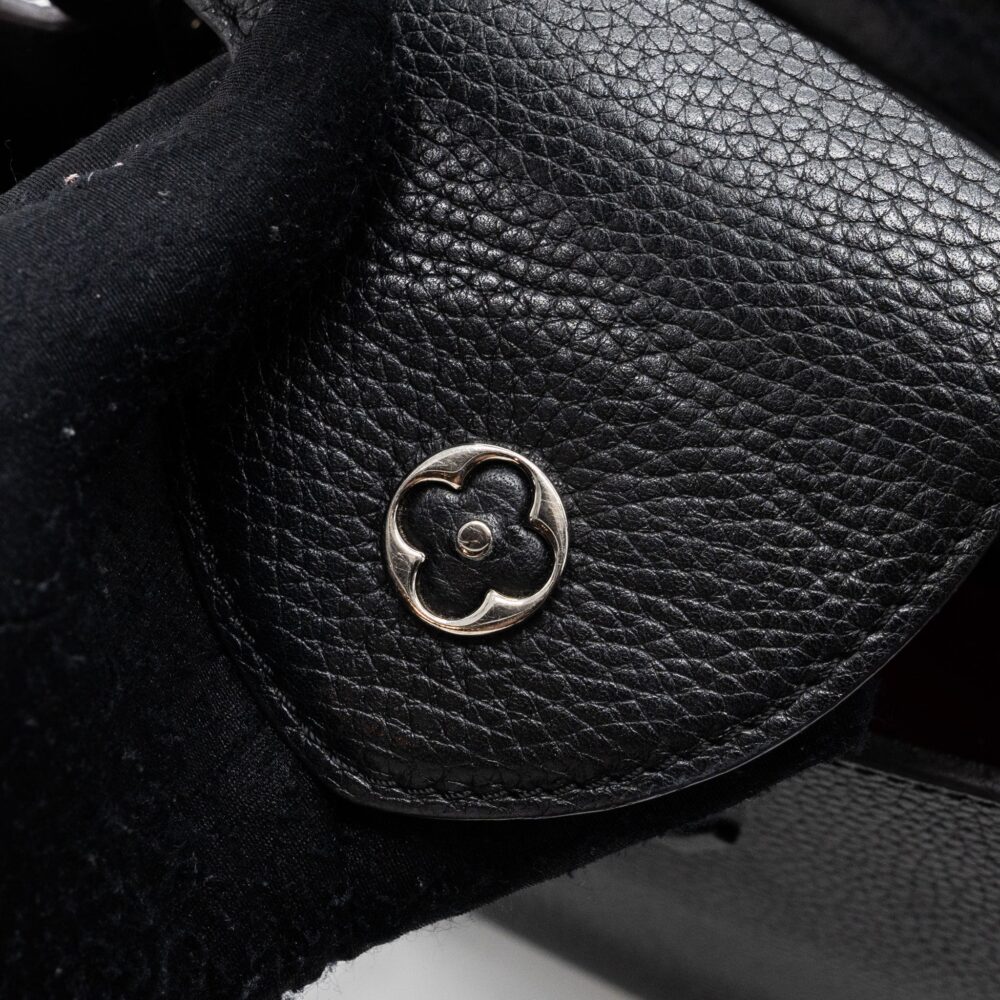 AAA Replica Louis Vuitton LV CAPUCINES PM CALFSKIN BLACK SHW