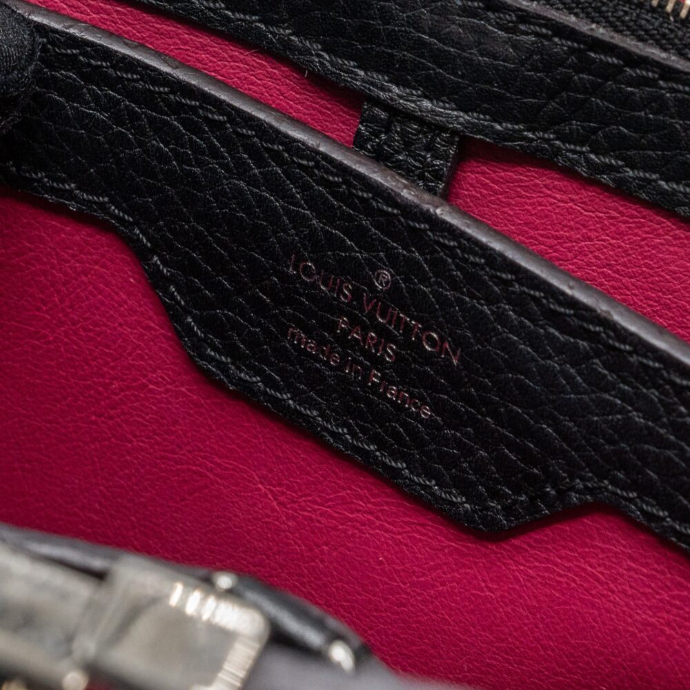 AAA Replica Louis Vuitton LV CAPUCINES PM CALFSKIN BLACK SHW