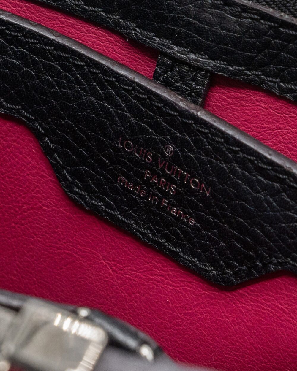 AAA Replica Louis Vuitton LV CAPUCINES PM CALFSKIN BLACK SHW