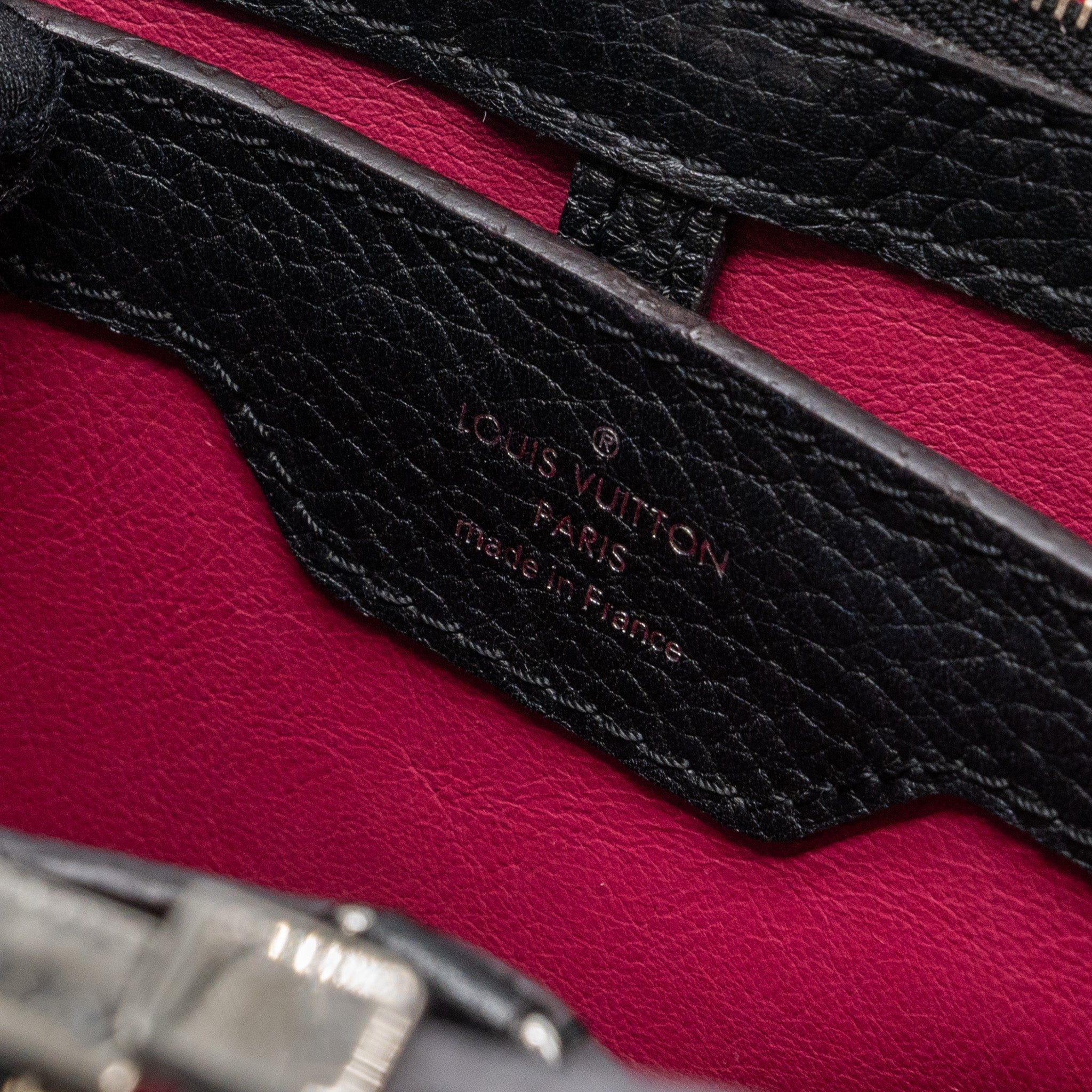 AAA Replica Louis Vuitton LV CAPUCINES PM CALFSKIN BLACK SHW