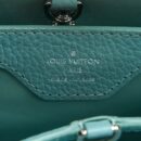AAA Replica Louis Vuitton LV CAPUCINES BB TAURILLON BLACK/ BLUE SHW