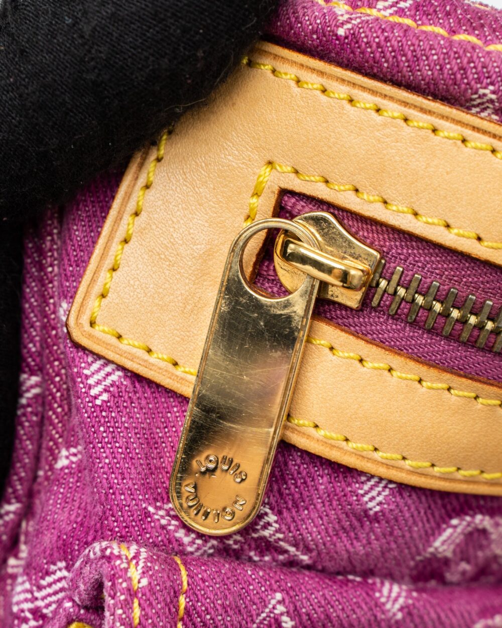 AAA Replica Louis Vuitton LV VINTAGE NEO SPEEDY MONOGRAM DENIM PINK GHW