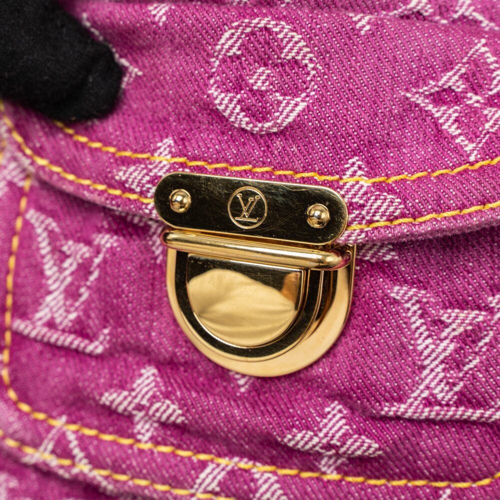 AAA Replica Louis Vuitton LV VINTAGE NEO SPEEDY MONOGRAM DENIM PINK GHW