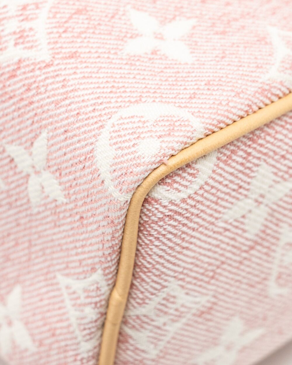 AAA Replica Louis Vuitton LV NANO SPEEDY MONOGRAM JACQUARD DENIM ROSE GHW
