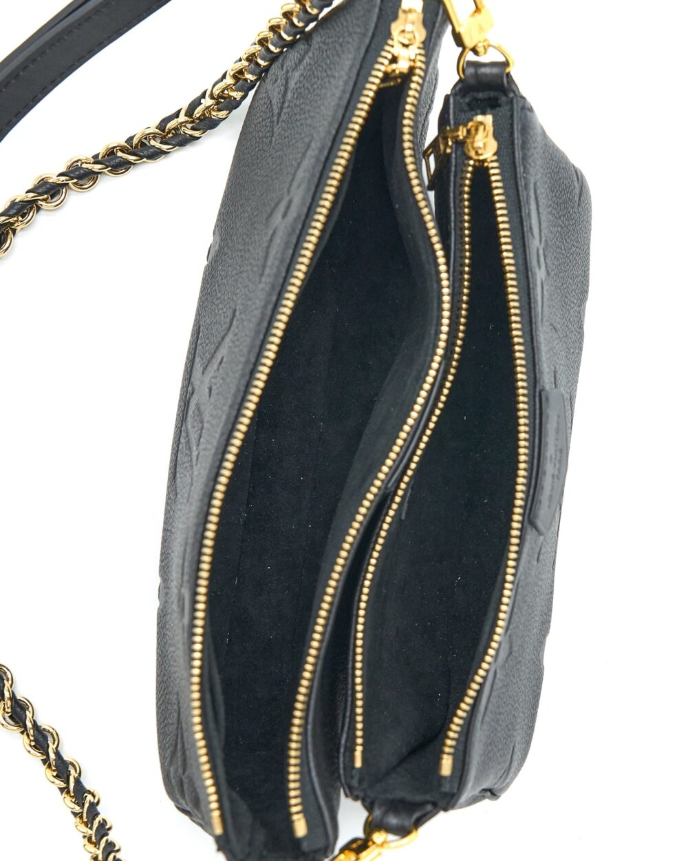 AAA Replica Louis Vuitton LV MULTI POCHETTE ACCESSORIES MONOGRAM EMPRIENTED BLACK GHW (NEW VERSION)