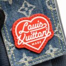 AAA Replica Louis Vuitton LV X NIGO FLAT DOUBLE PHONE POUCH DENIM/CALFSKIN BLUE GHW