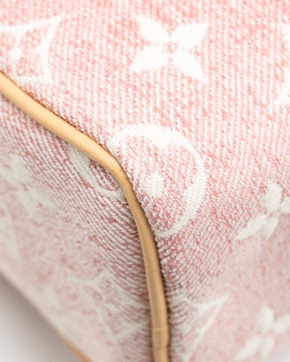 AAA Replica Louis Vuitton LV NANO SPEEDY MONOGRAM JACQUARD DENIM ROSE GHW