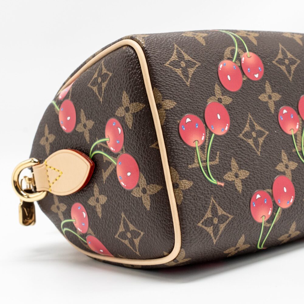 AAA Replica Louis Vuitton LV X TAKASHI MURAKAMI SPEEDY BANDOULIERE 20 MONOGRAM CHERRY COATED CANVAS MULTICOLOURED GHW