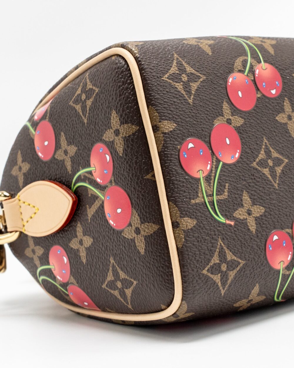 AAA Replica Louis Vuitton LV X TAKASHI MURAKAMI SPEEDY BANDOULIERE 20 MONOGRAM CHERRY COATED CANVAS MULTICOLOURED GHW