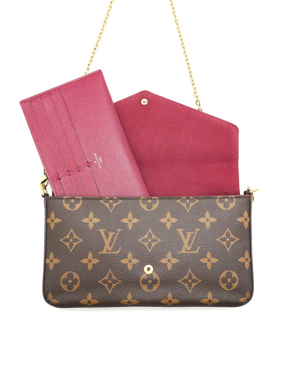 AAA Replica Louis Vuitton LV FELICIE POCHETTE (ZIPPED POCKET LOST)