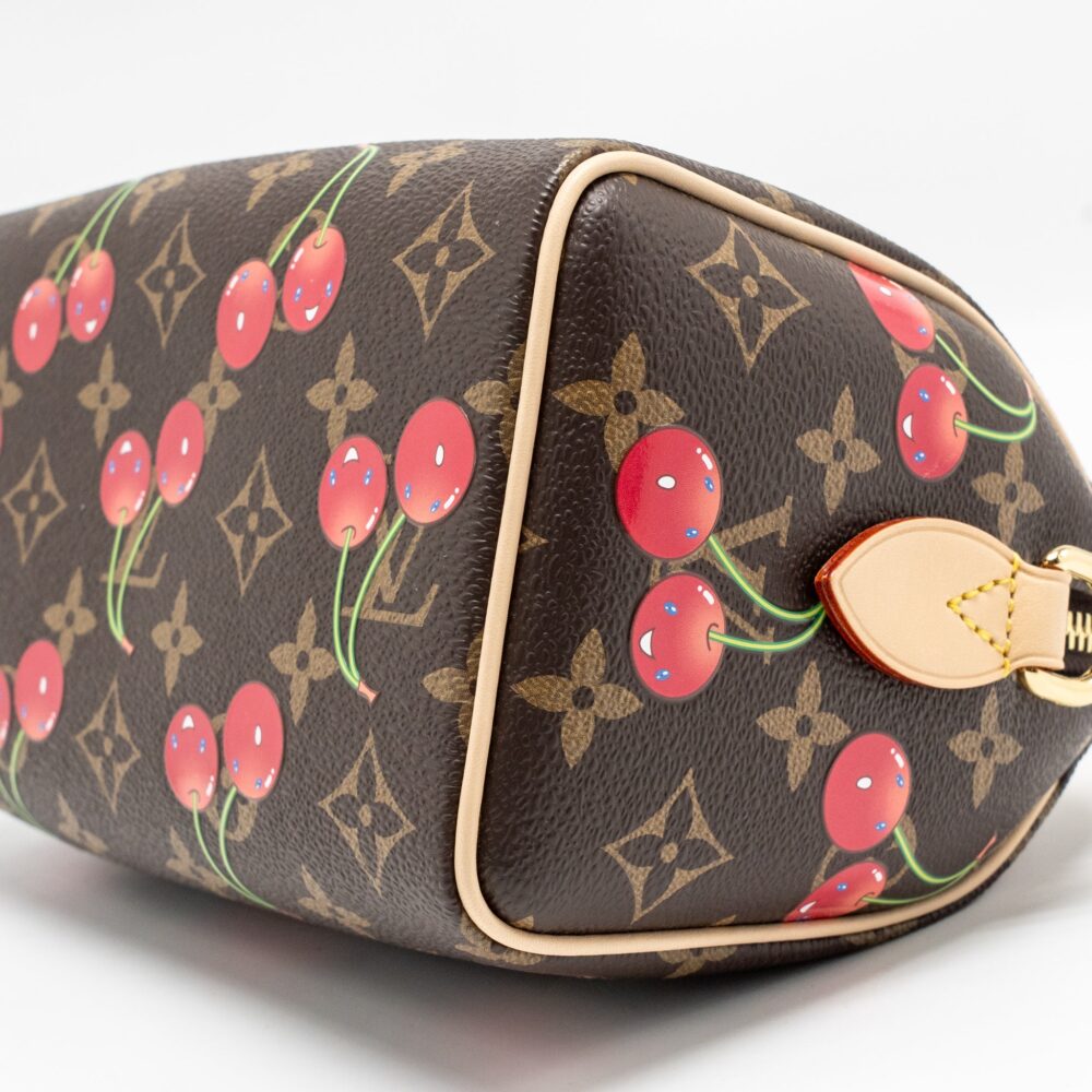 AAA Replica Louis Vuitton LV X TAKASHI MURAKAMI SPEEDY BANDOULIERE 20 MONOGRAM CHERRY COATED CANVAS MULTICOLOURED GHW