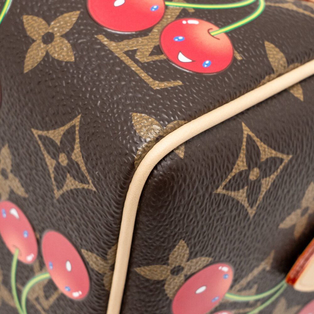 AAA Replica Louis Vuitton LV X TAKASHI MURAKAMI SPEEDY BANDOULIERE 20 MONOGRAM CHERRY COATED CANVAS MULTICOLOURED GHW