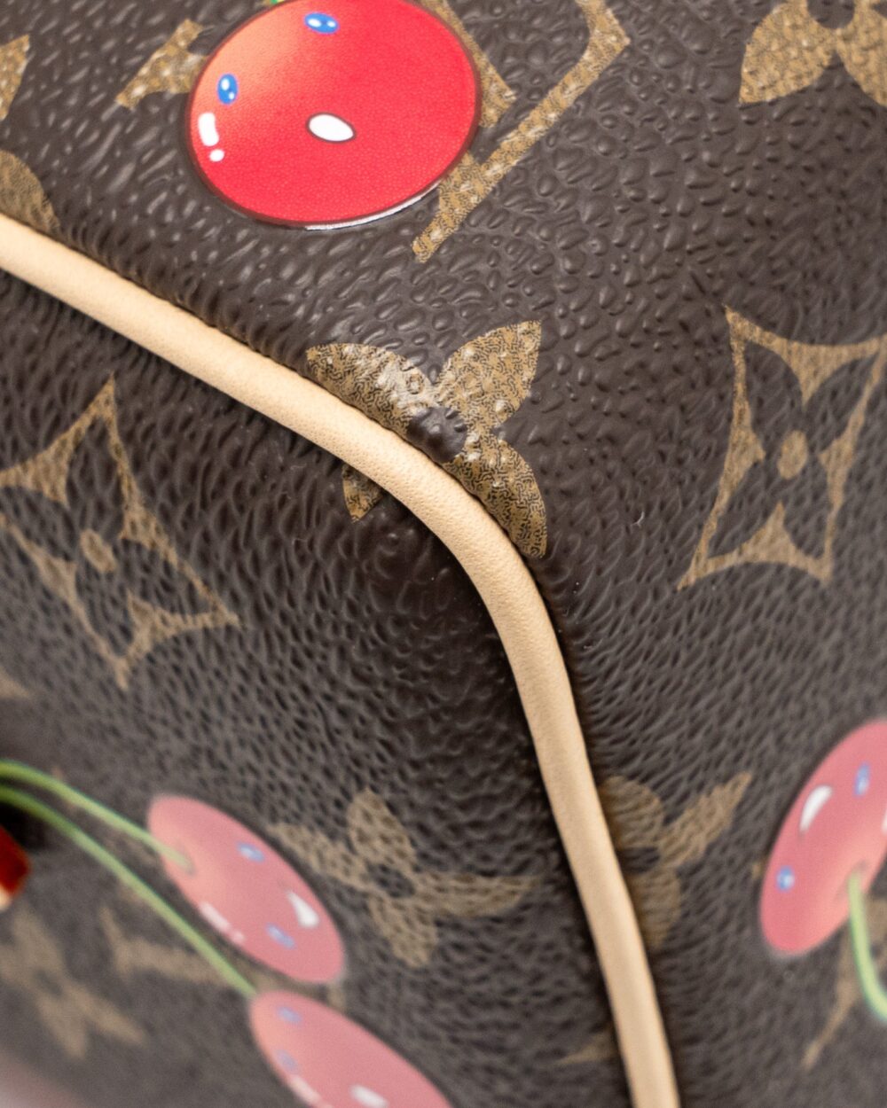 AAA Replica Louis Vuitton LV X TAKASHI MURAKAMI SPEEDY BANDOULIERE 20 MONOGRAM CHERRY COATED CANVAS MULTICOLOURED GHW