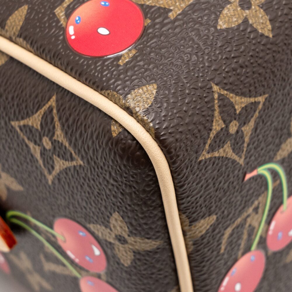 AAA Replica Louis Vuitton LV X TAKASHI MURAKAMI SPEEDY BANDOULIERE 20 MONOGRAM CHERRY COATED CANVAS MULTICOLOURED GHW