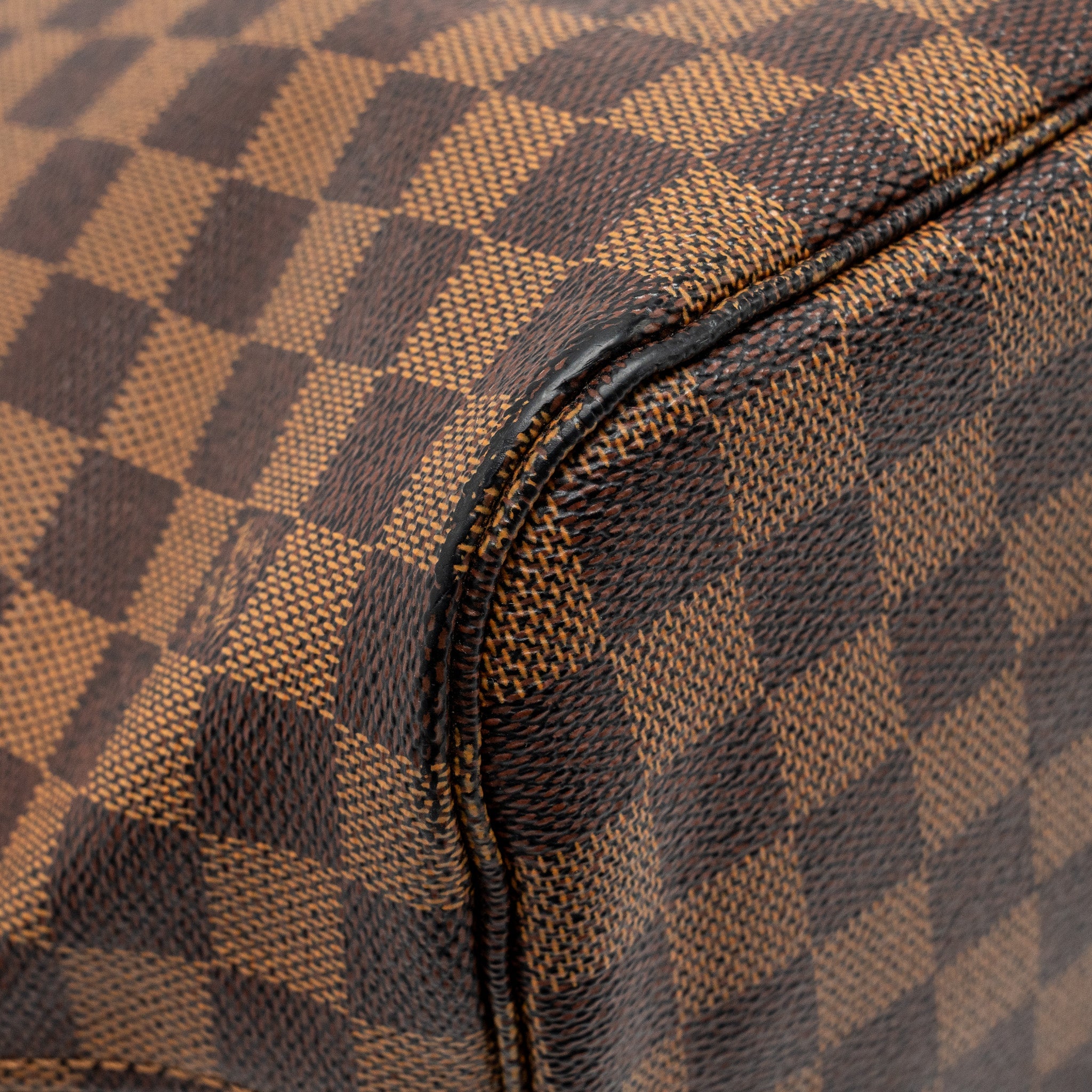 AAA Replica Louis Vuitton LV NEVERFULL MM DENIER EBENE CANVAS GHW