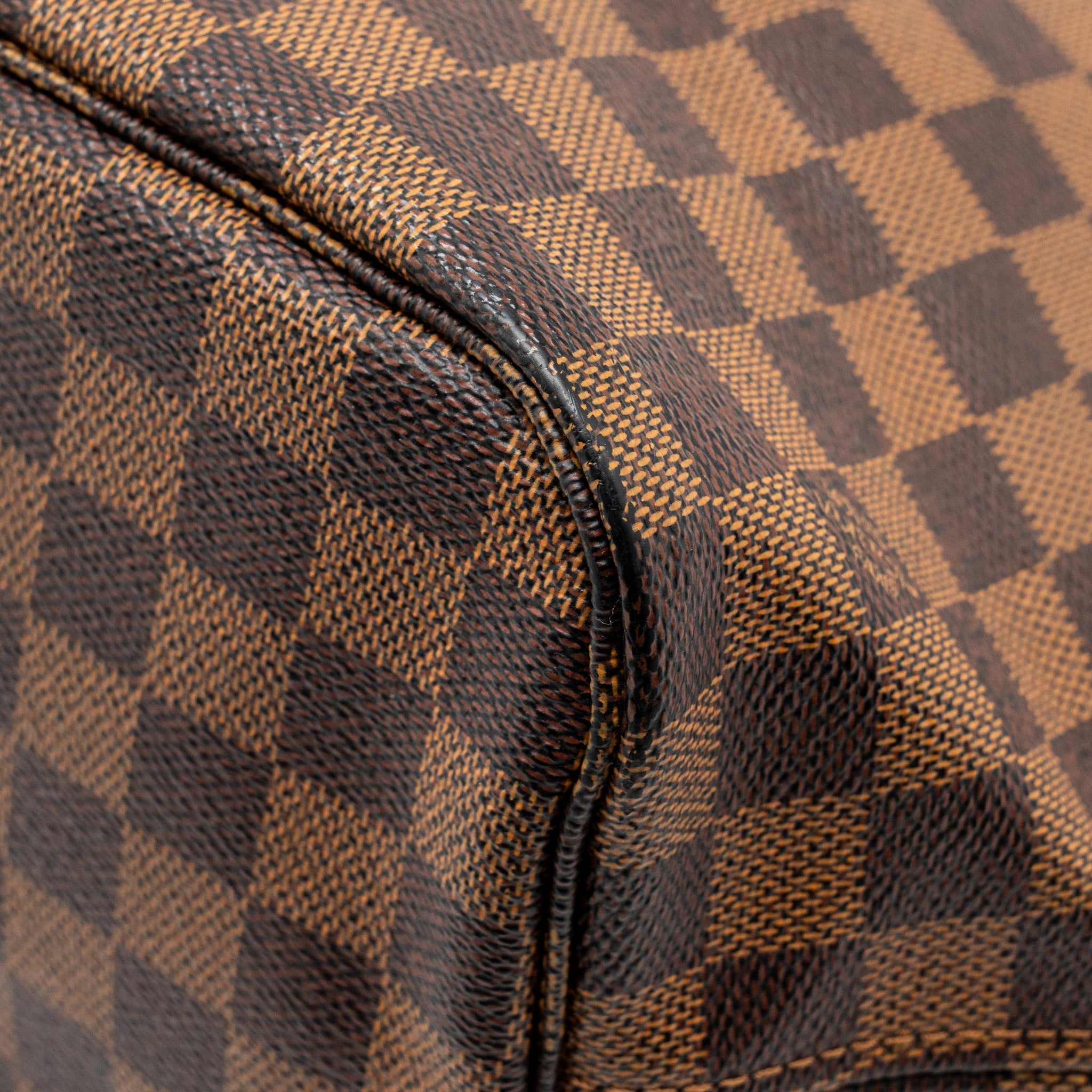 AAA Replica Louis Vuitton LV NEVERFULL MM DENIER EBENE CANVAS GHW