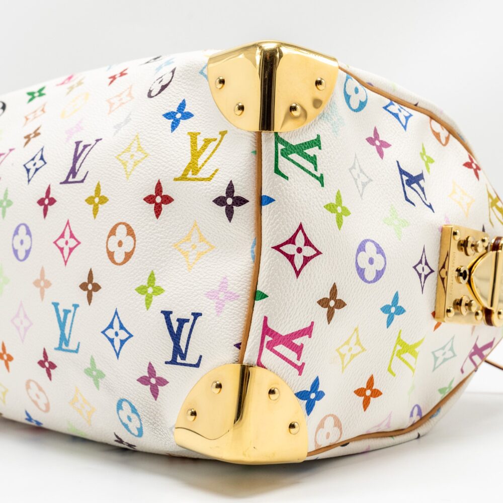 AAA Replica Louis Vuitton LV SPEEDY 30 MONOGRAM CANVAS WHITE MULTICOLOUR GHW