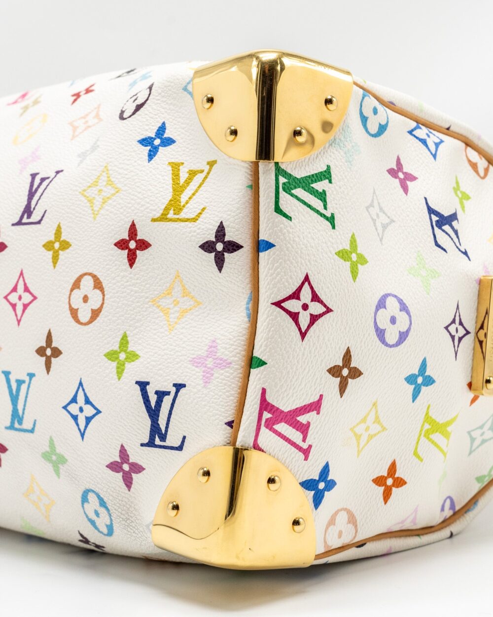 AAA Replica Louis Vuitton LV SPEEDY 30 MONOGRAM CANVAS WHITE MULTICOLOUR GHW