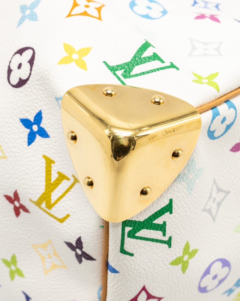 AAA Replica Louis Vuitton LV SPEEDY 30 MONOGRAM CANVAS WHITE MULTICOLOUR GHW