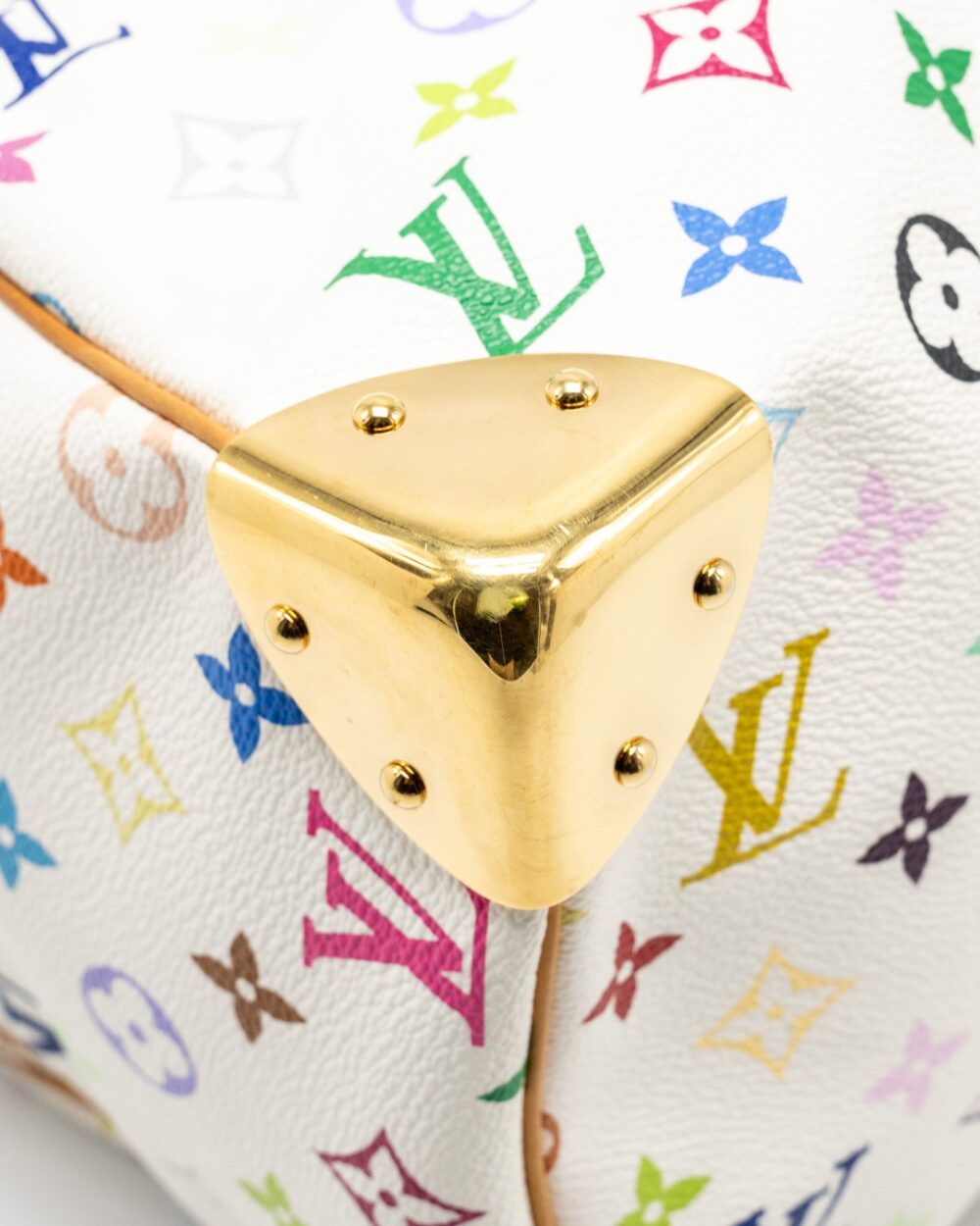 AAA Replica Louis Vuitton LV SPEEDY 30 MONOGRAM CANVAS WHITE MULTICOLOUR GHW