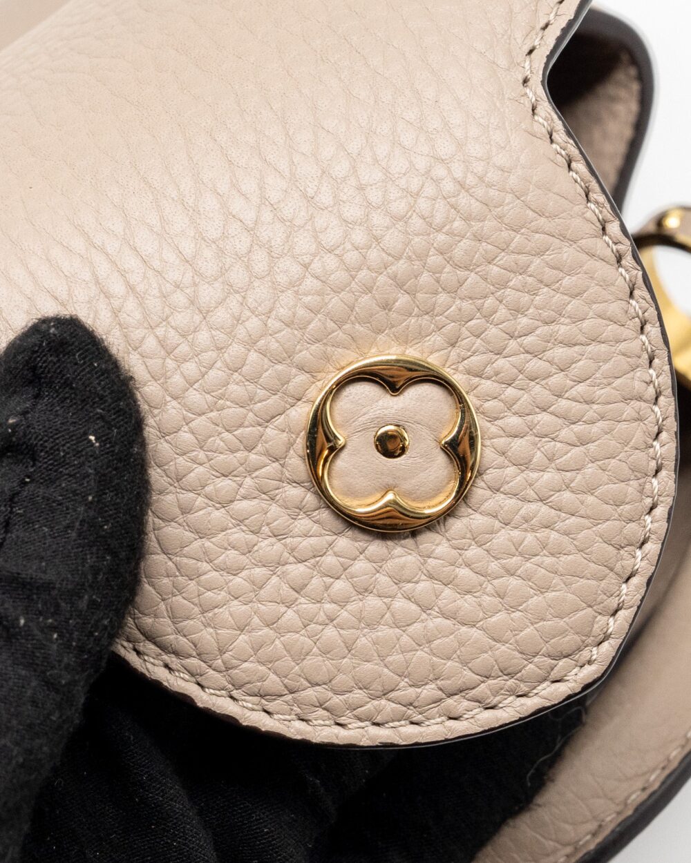 AAA Replica Louis Vuitton LV CAPUCINES BB TAURILLON GALET GHW