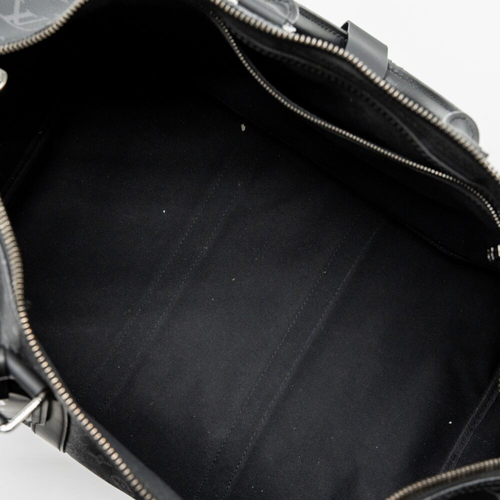 AAA Replica Louis Vuitton LV Keepall Bandoulière 45 Monogram Eclipse Canvas SHW
