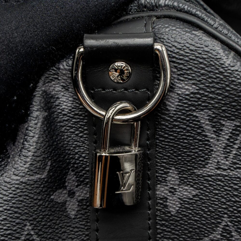 AAA Replica Louis Vuitton LV Keepall Bandoulière 45 Monogram Eclipse Canvas SHW