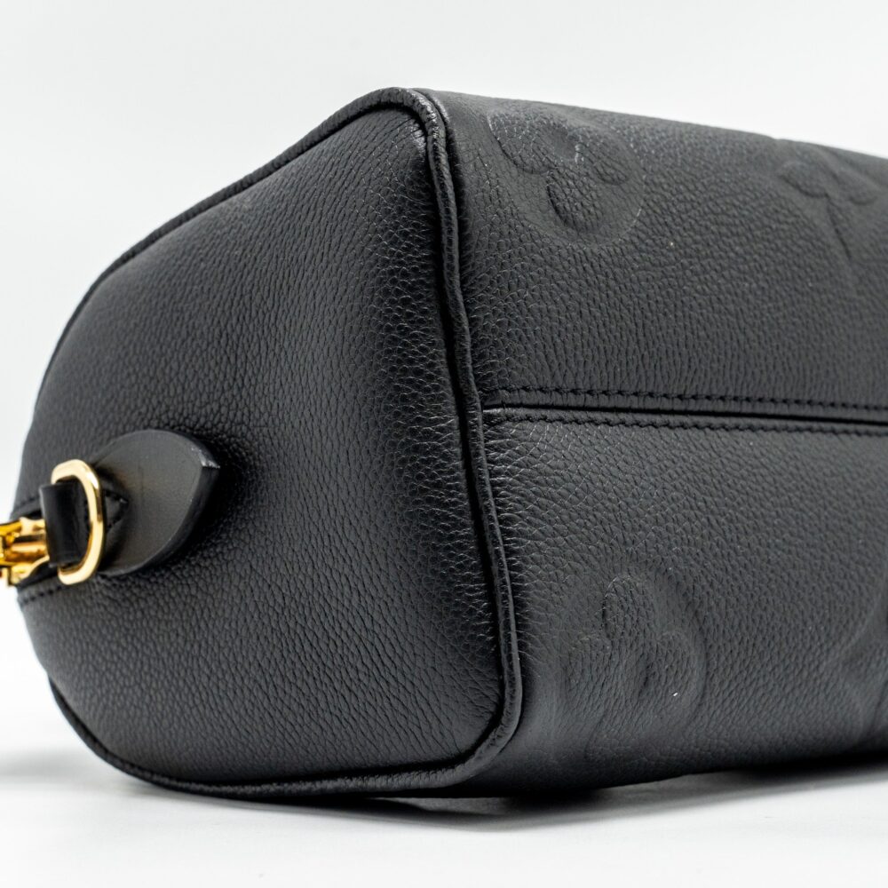 AAA Replica Louis Vuitton LV SPEEDY 20 BANDOULIERE MONOGRAM EMPREINTE BLACK GHW