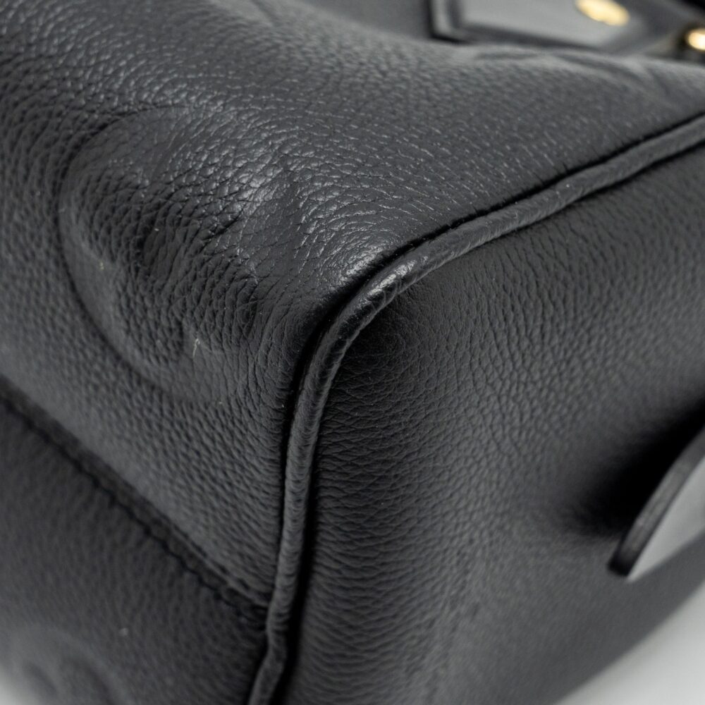 AAA Replica Louis Vuitton LV SPEEDY 20 BANDOULIERE MONOGRAM EMPREINTE BLACK GHW