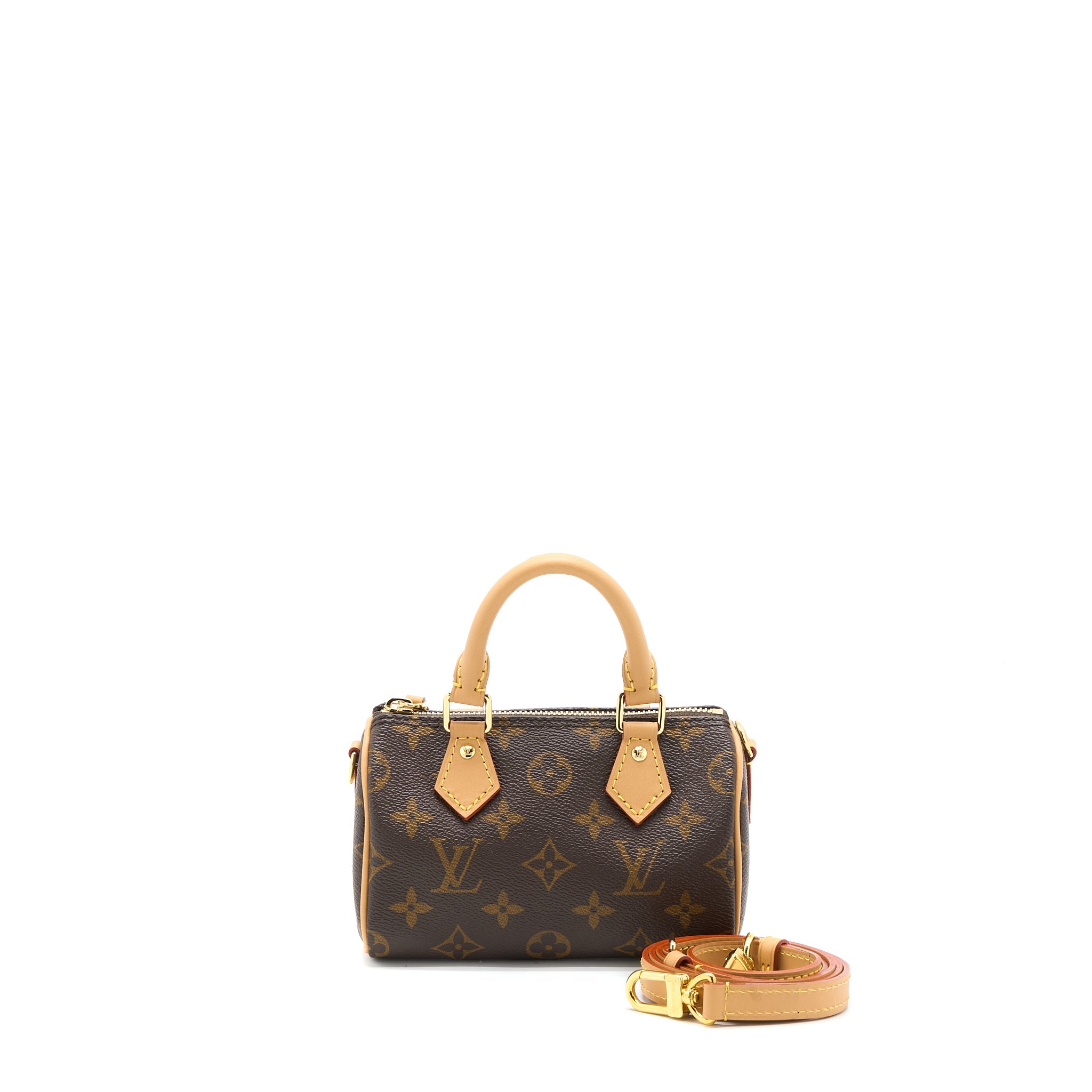 AAA Replica Louis Vuitton LV NANO SPEEDY MONOGRAM CANVAS GHW (NEW VERSION)