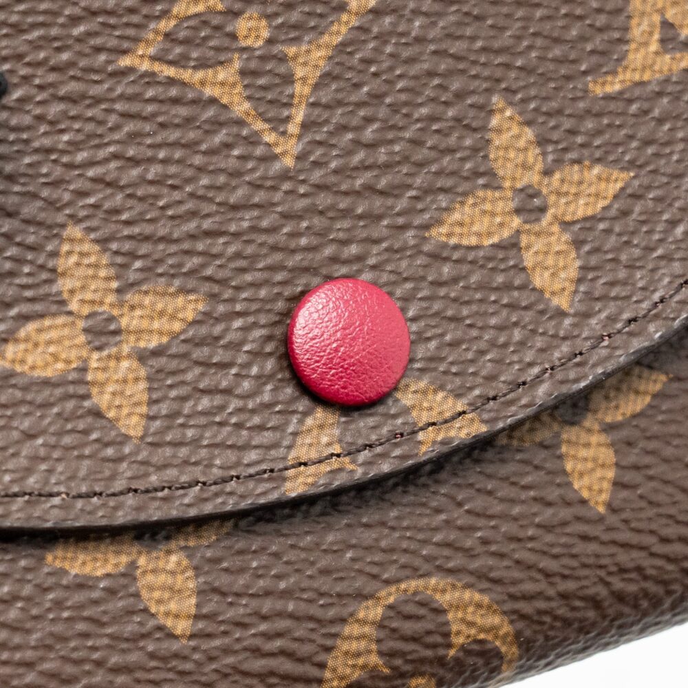 AAA Replica Louis Vuitton LV ROSALIE COIN PURSE MONOGRAM CANVAS FUCHSIA, KEY POUCH DAMIER EBENE GHW(SELL IN A SET)