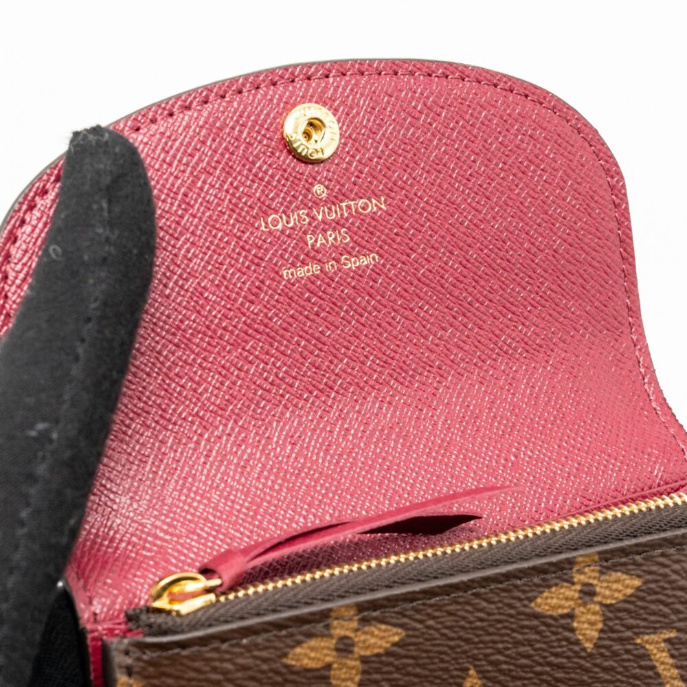 AAA Replica Louis Vuitton LV ROSALIE COIN PURSE MONOGRAM CANVAS FUCHSIA, KEY POUCH DAMIER EBENE GHW(SELL IN A SET)