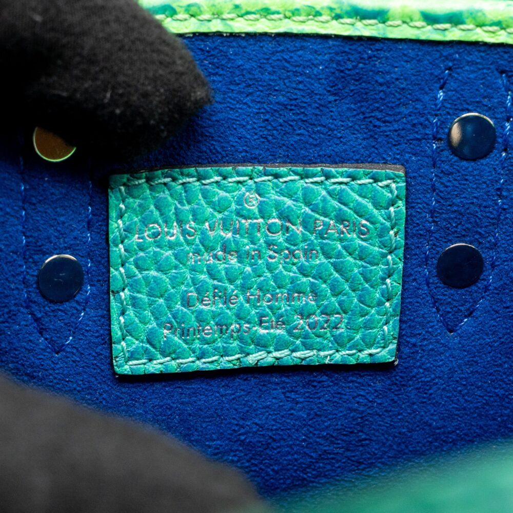 AAA Replica Louis Vuitton LV PETIT SAC PLAT XS VIRGIL ABLOH TAURILLON ILLUSION BLUE/GREEN SHW
