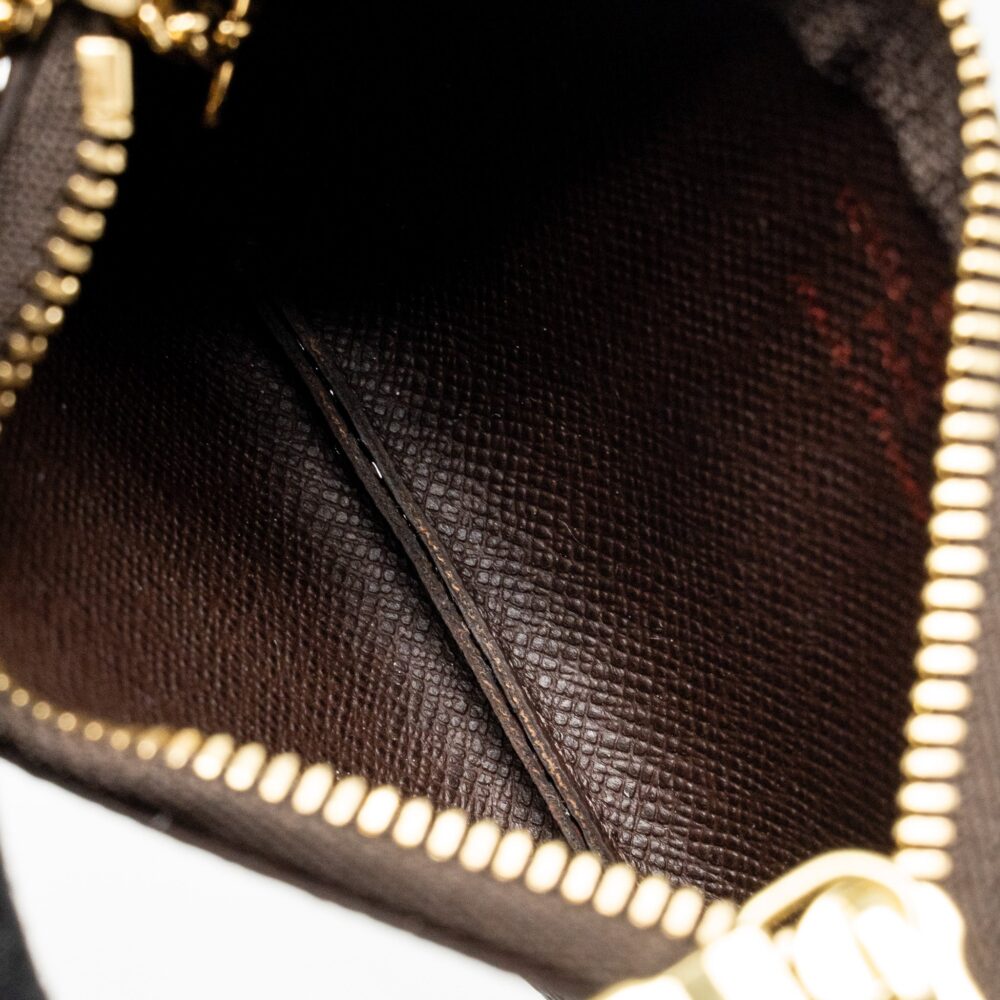 AAA Replica Louis Vuitton LV ROSALIE COIN PURSE MONOGRAM CANVAS FUCHSIA, KEY POUCH DAMIER EBENE GHW(SELL IN A SET)