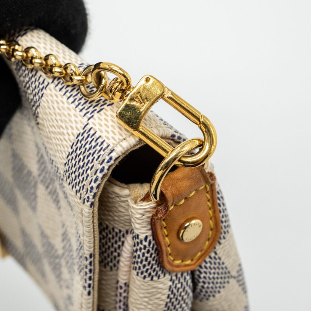 AAA Replica Louis Vuitton LV FAVOURITE PM DAMIER AZUR CANVAS GHW