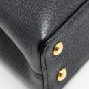 AAA Replica Louis Vuitton LV CAPUCINES MINI TAURILLON BLACK GHW