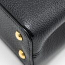 AAA Replica Louis Vuitton LV CAPUCINES MINI TAURILLON BLACK GHW