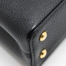 AAA Replica Louis Vuitton LV CAPUCINES MINI TAURILLON BLACK GHW