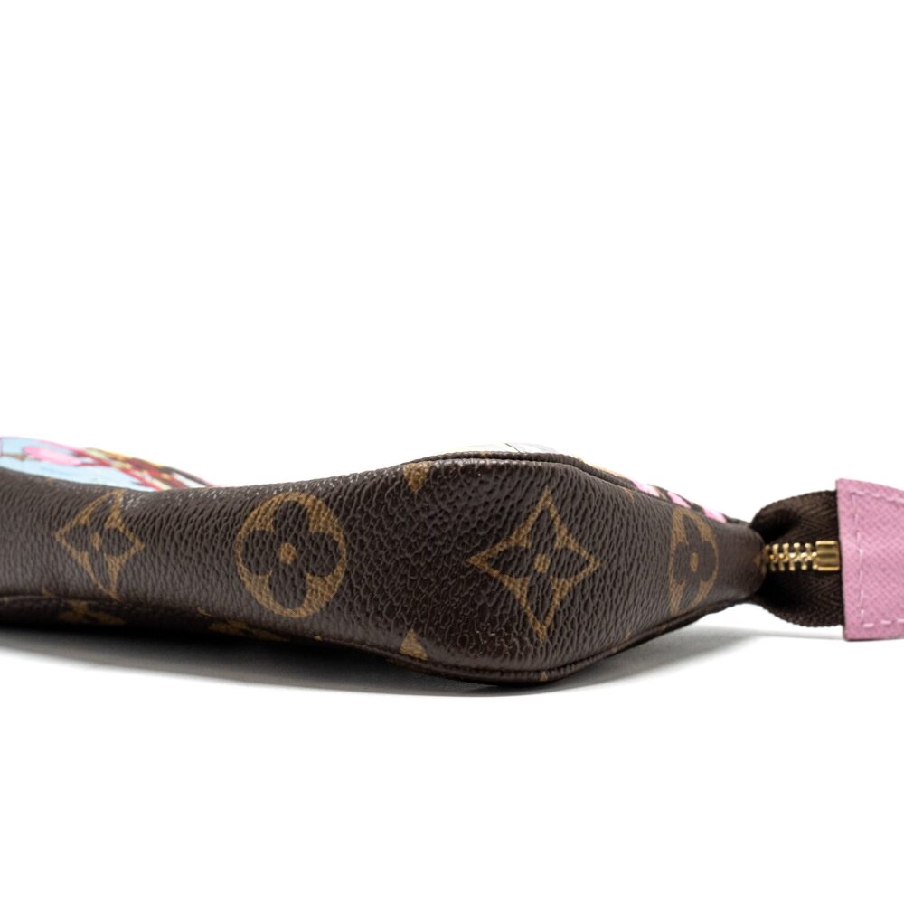 AAA Replica Louis Vuitton LV MINI POCHETTE ACCESSORIES 2021 CHRISTMAS LIMITED EDITION JAPANESE GARDEN SAKURA GHW