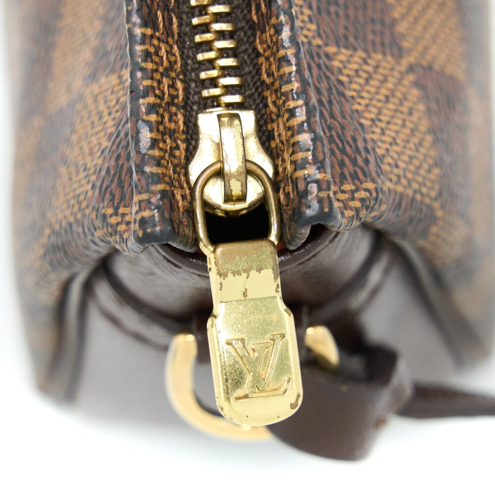 AAA Replica Louis Vuitton LV MINI CLUTCH DAMIER EBENE CANVAS GHW