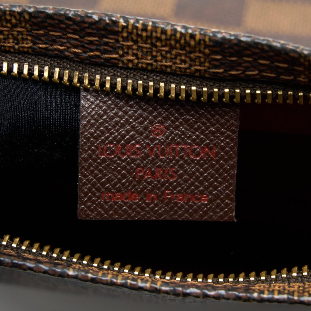 AAA Replica Louis Vuitton LV MINI CLUTCH DAMIER EBENE CANVAS GHW