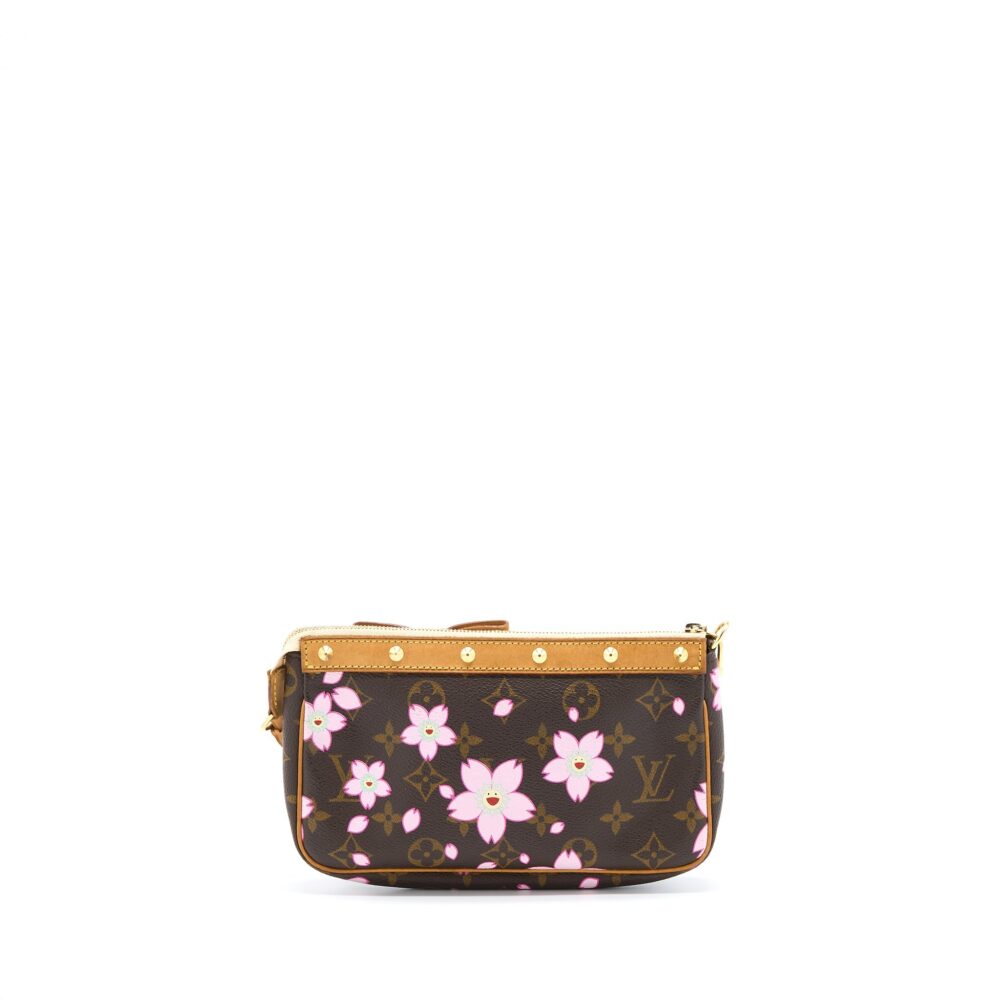 AAA Replica Louis Vuitton LV VINTAGE CHERRY BLOSSOM POCHETTE MONOGRAM CANVAS GHW