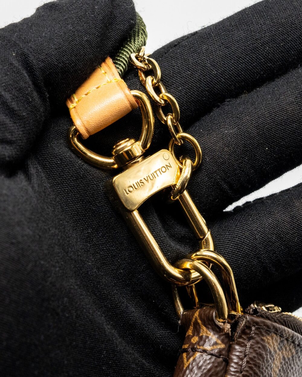 AAA Replica Louis Vuitton LV MULTI POCHETTE MONOGRAM CANVAS / KHAKI STRAP GHW
