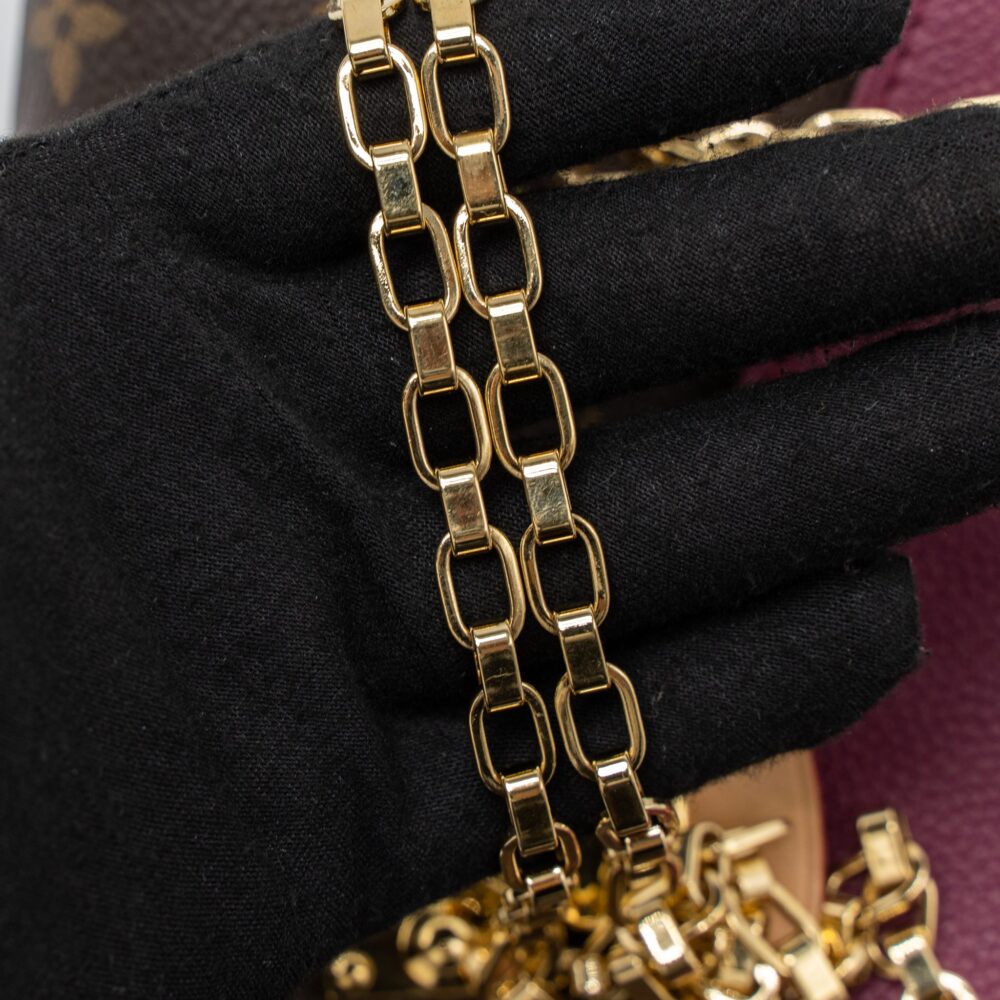 AAA Replica Louis Vuitton LV PALLAS CHAIN BAG MONOGRAM CANVAS/AURORE GHW