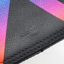 AAA Replica Louis Vuitton LV DANUBE MESSENGER BAG TAIGA BLACK/RAINBOW BLACK HARDWARE
